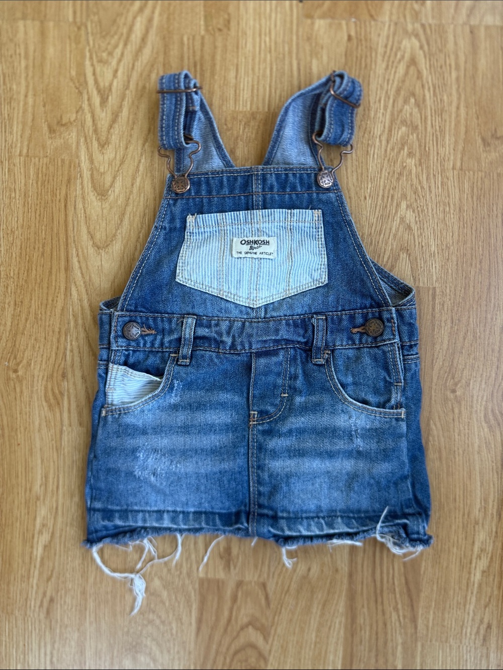 OshKosh B'gosh Distressed Denim Overall Skirt - Blue